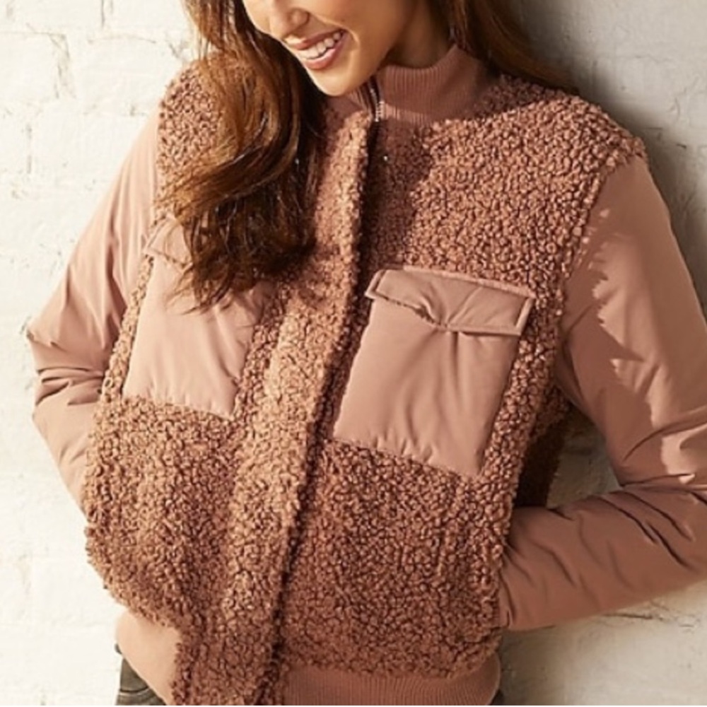 UpWest Mauve Sherpa Bomber Jacket